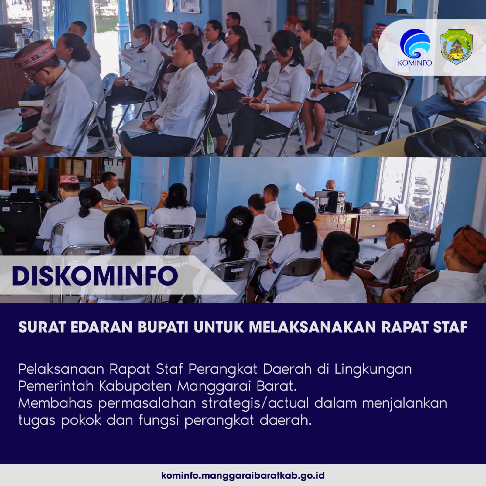 JALANKAN INSTRUKSI BUPATI, DINAS KOMINFO LAKSANAKAN RAPAT STAF 